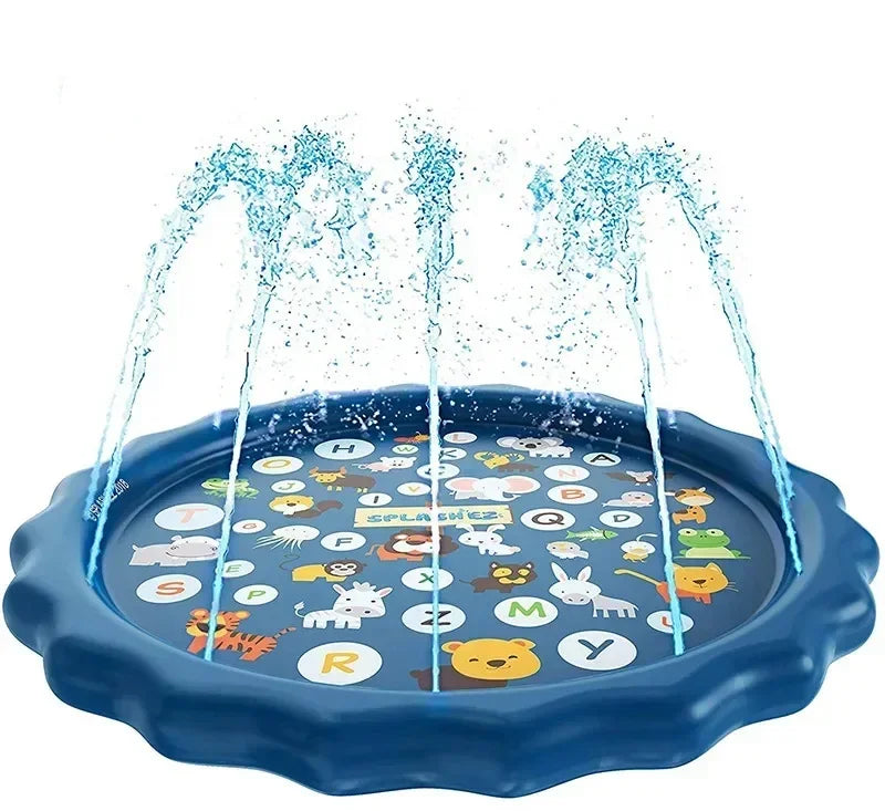 Kids Outdoor Sprinkler Play Mat – Inflatable Water Splash Pad