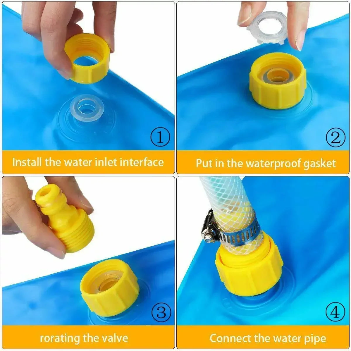 Kids Outdoor Sprinkler Play Mat – Inflatable Water Splash Pad