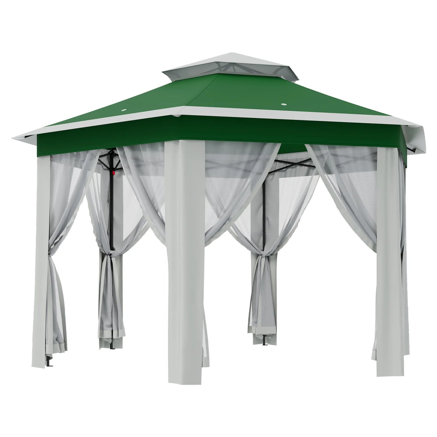 Gartenzelt 2x2m mit Netz-Moskitonetz, höhenverstellbar und tragbarer Tragetasche