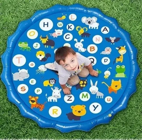 Kids Outdoor Sprinkler Play Mat – Inflatable Water Splash Pad
