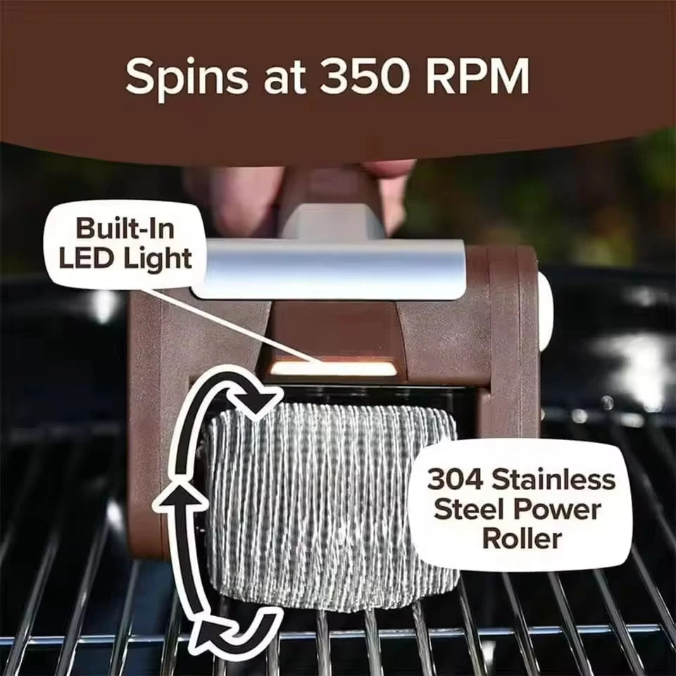 Electric BBQ Cleaner – Rotating Brush, Rechargeable