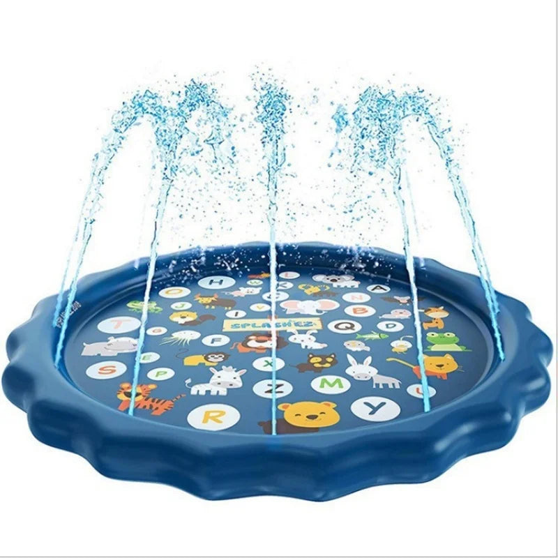 Kids Outdoor Sprinkler Play Mat – Inflatable Water Splash Pad