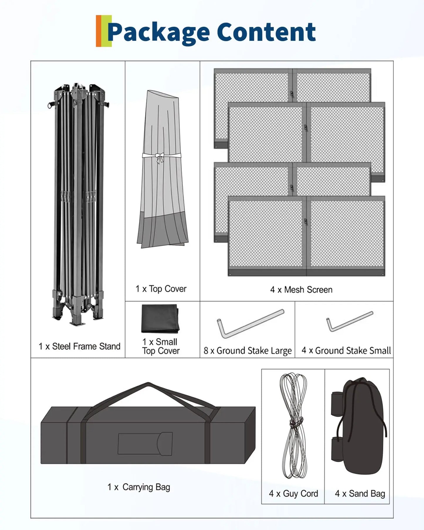 Garden Pavilion 3x3m with 4 Removable Mosquito Net Sidewalls – Waterproof & Adjustable