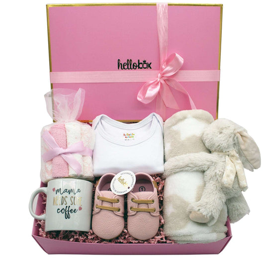 Hellobox Geschenk Neugeborenes mit Babydecke, Kuscheltier
