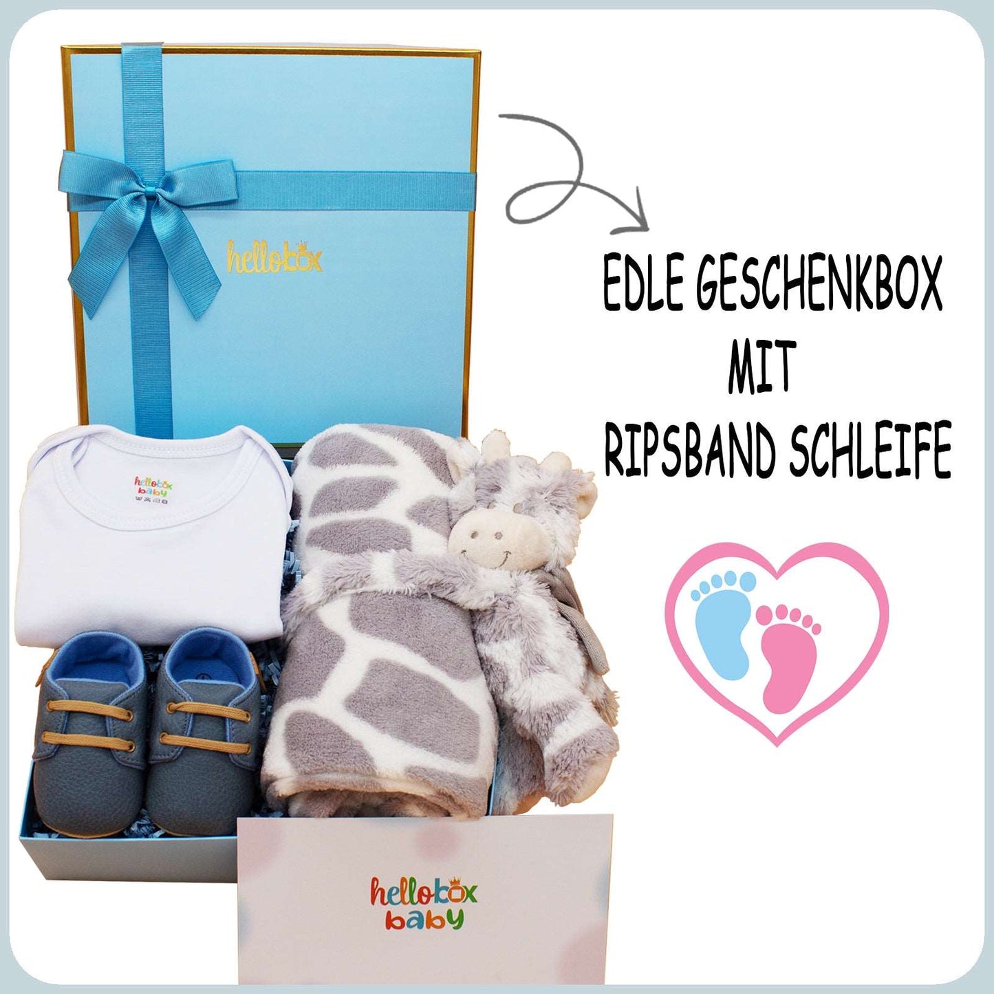Hellobox Geschenk für Neugeborene, blau, Junge