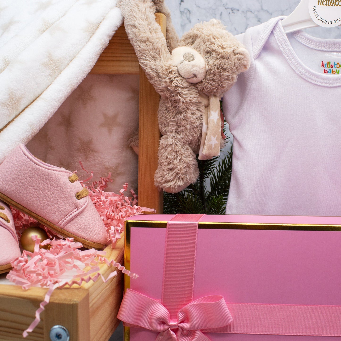 Hello Box Geschenkset zur Geburt für Mädchen, Neugeborene