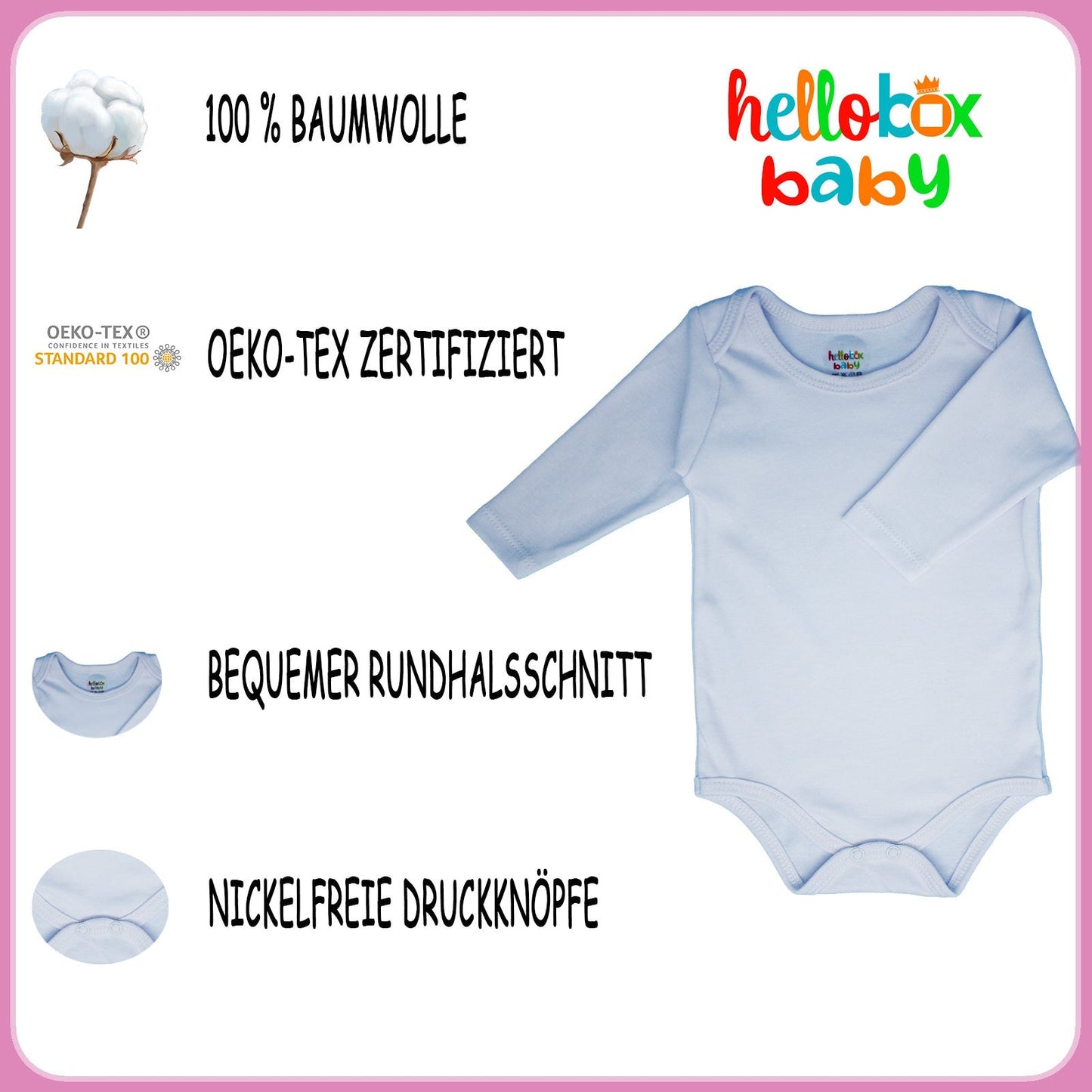 Hello Box Geschenkset zur Geburt für Mädchen, Neugeborene