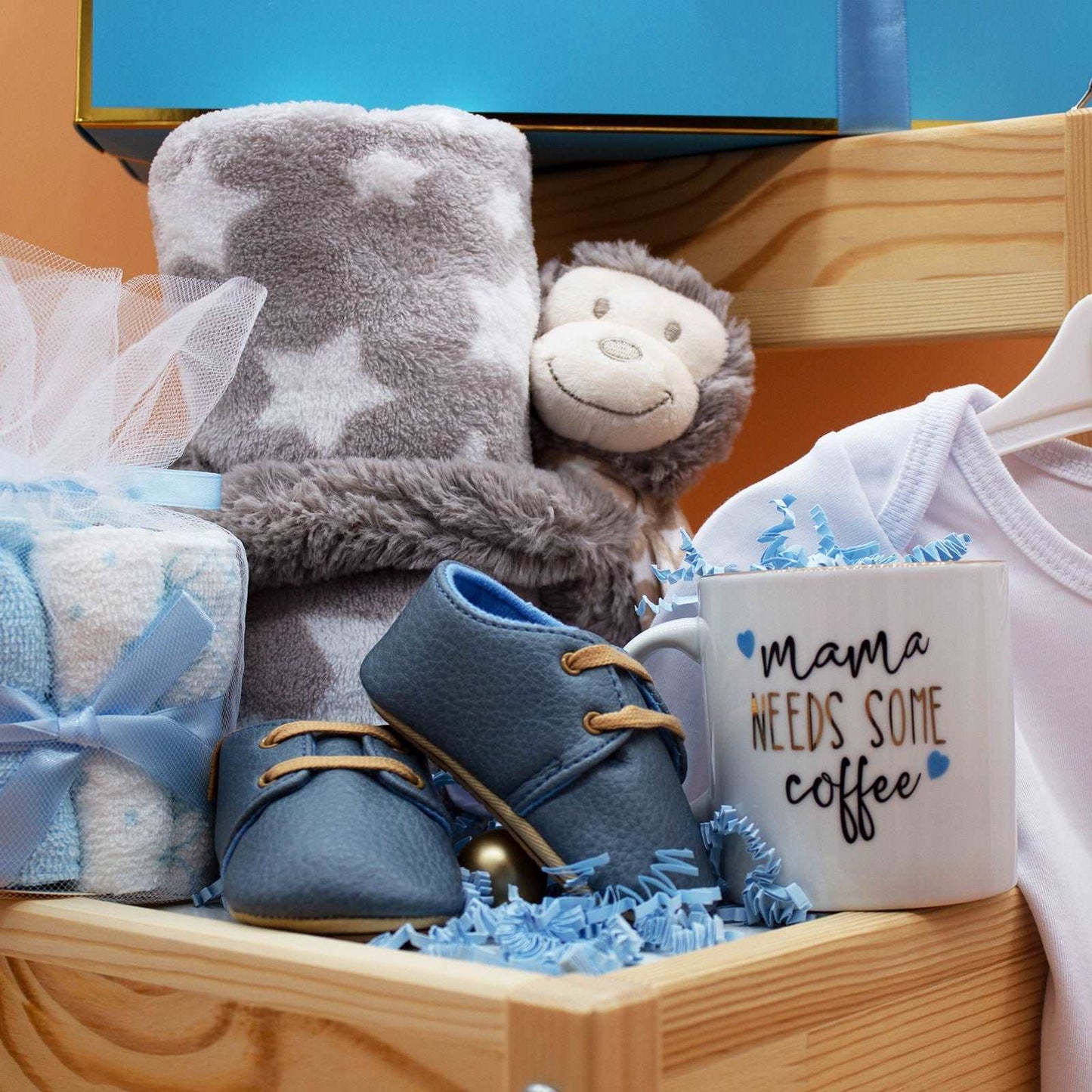 Hellobox Geschenke für neugeborene mit Babydecke, Kuscheltier